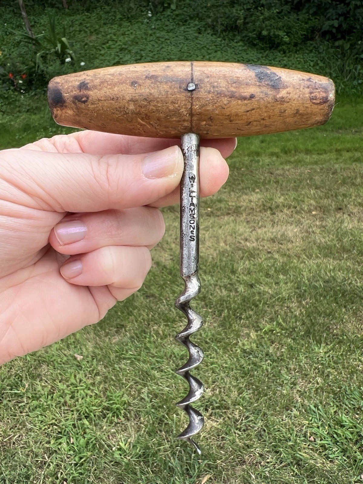 Antique C.T. Williamson’s Corkscrew Old Wood T Handle Bottle Opener Collectible Antique C.T. Williamson’s Corkscrew Old Wood T Handle Bottle Opener Collectible