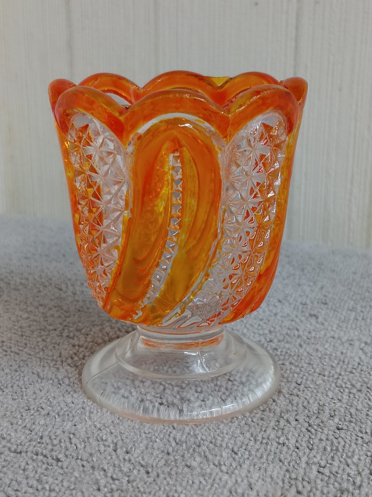 EAPG Mc Kee  FEATHER (DORIC) Toothpick Holder