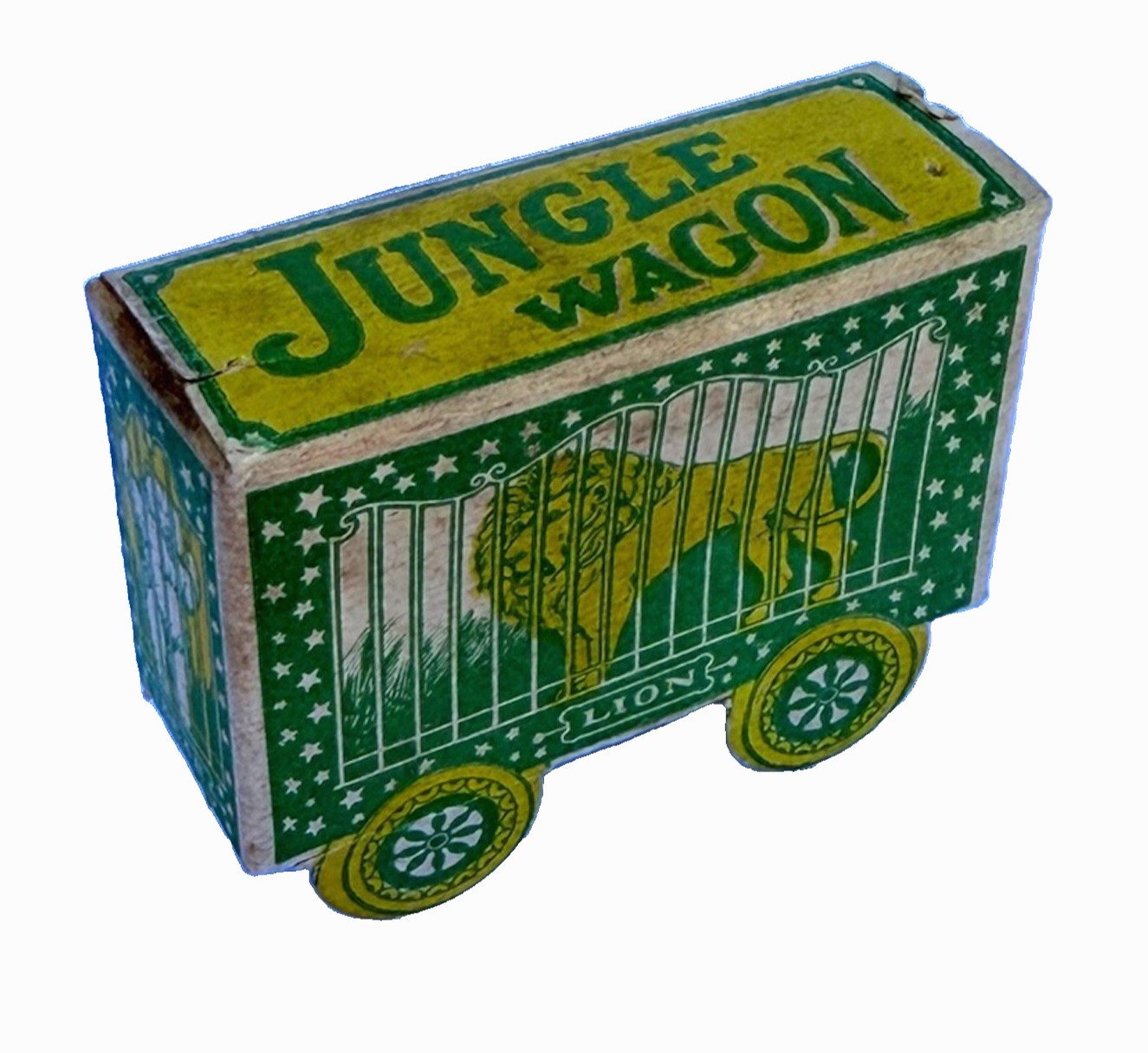 Vintage 20's Jungle Wagon Circus Candy Box Container - American Novelty Candy Co Vintage 20's Jungle Wagon Circus Candy Box Container - American Novelty Candy Co