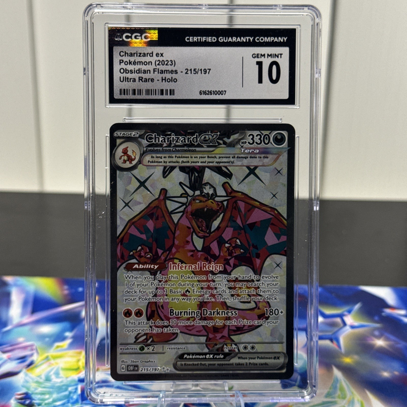 Charizard ex 215/197 SV03: Obsidian Flames CGC 10
