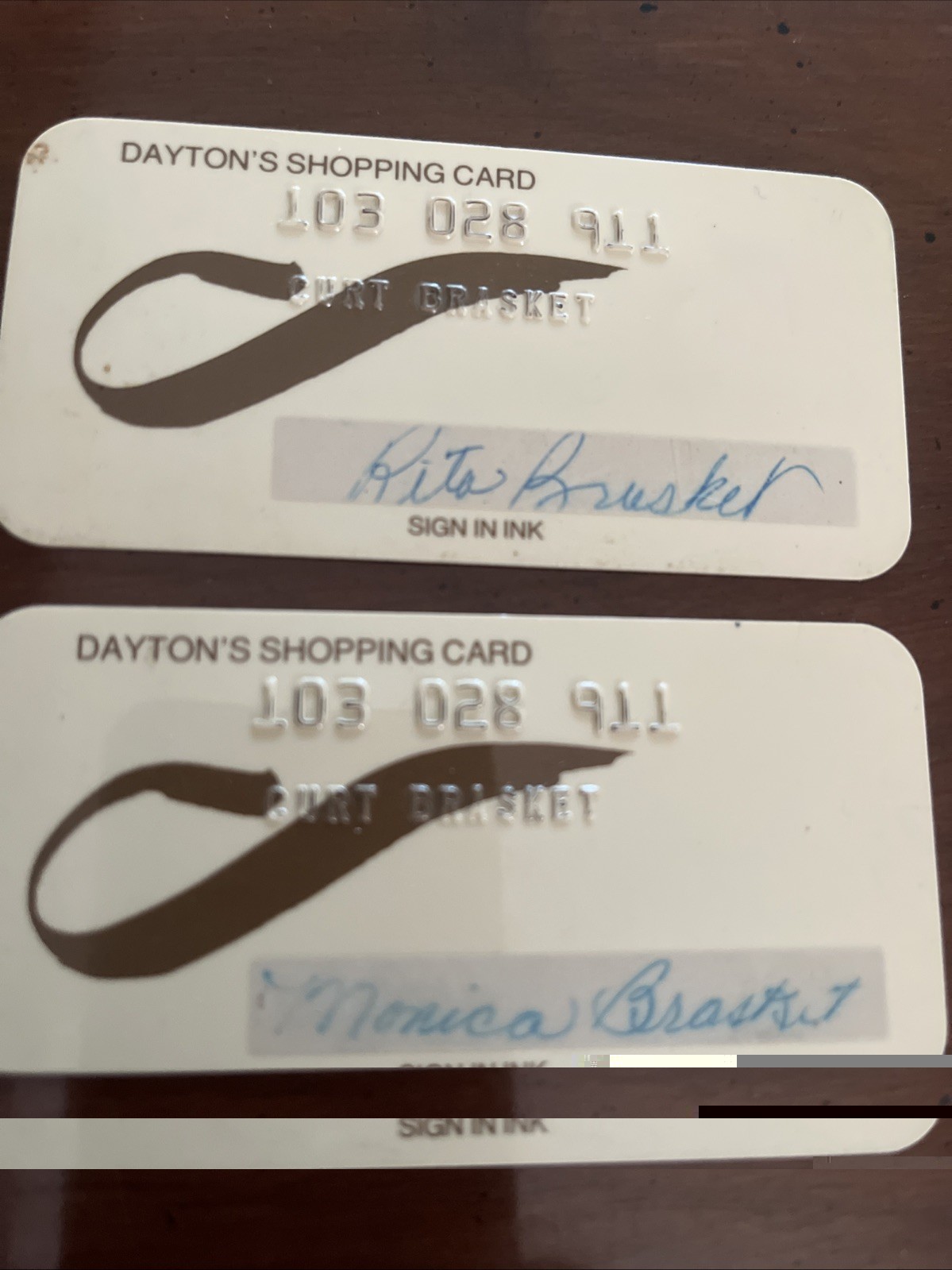 Two Vintage DAYTON'S DAYTONS Shopping Credit Charge Card Mpls 