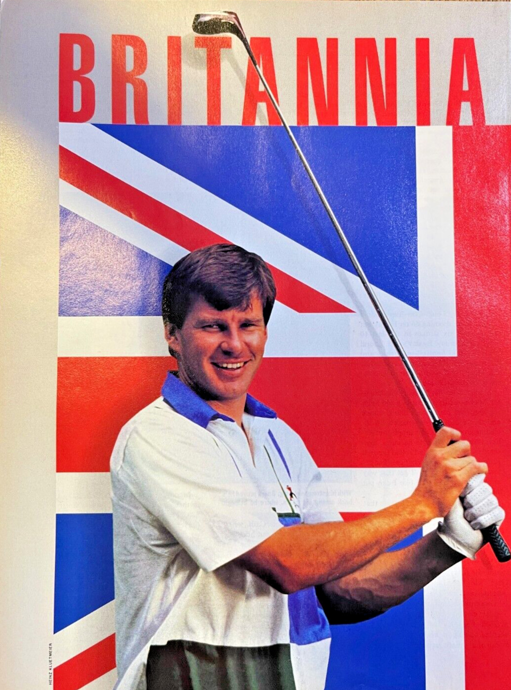1989 Golfer Nick Faldo & Sandy Lyle illustrated