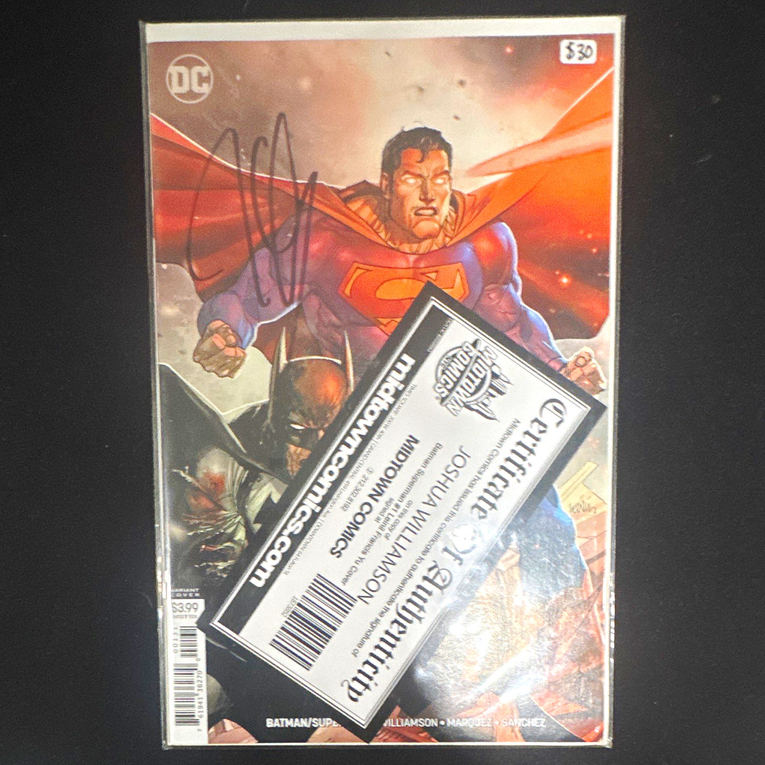 DC Comics Batman/Superman #1 Midtown Exclusive Signed Williamson