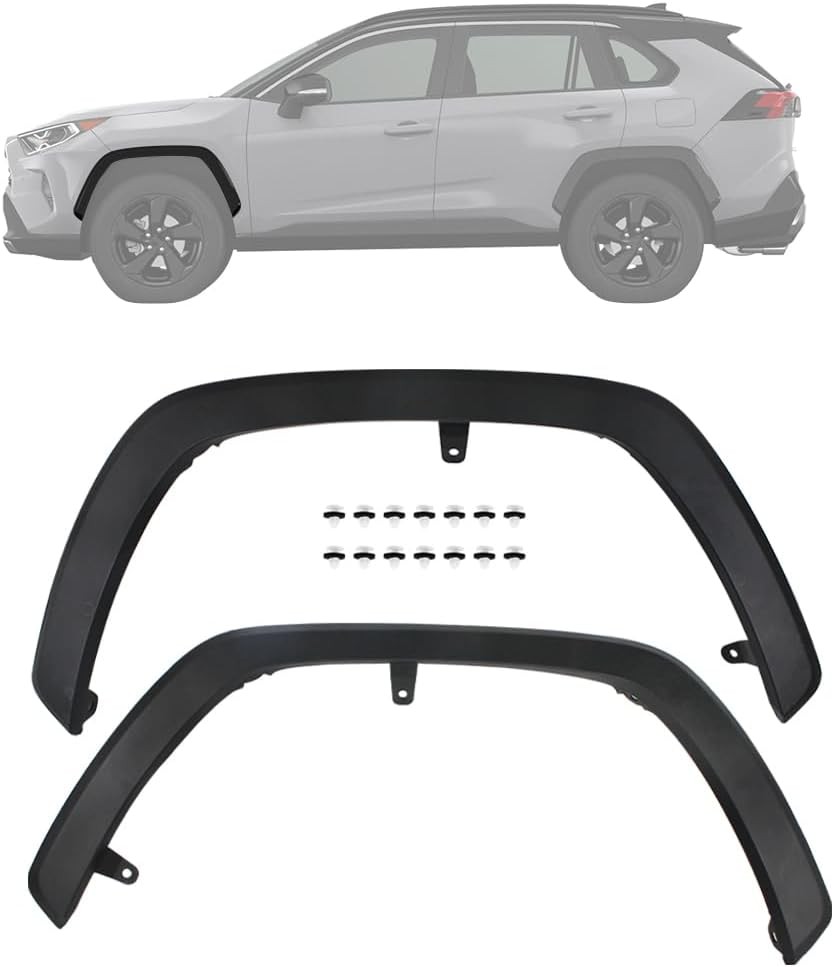 Front Fender Flares 2Pcs Compatible with Toyota Rav4 2019-2024 Left and Right Front Fender Flares 2Pcs Compatible with Toyota Rav4 2019-2024 Left and Right