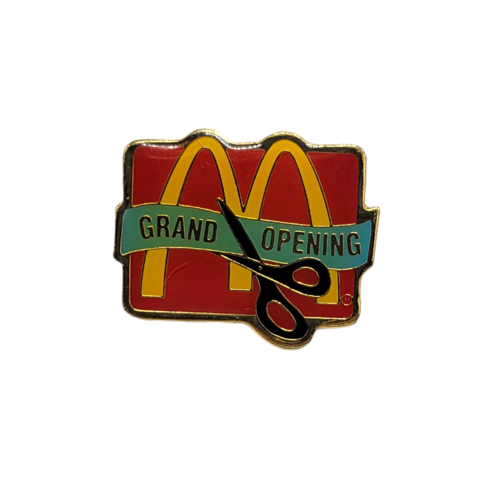 Vintage 80s McDonald\'s Golden Arches Grand Opening Lapel Pin