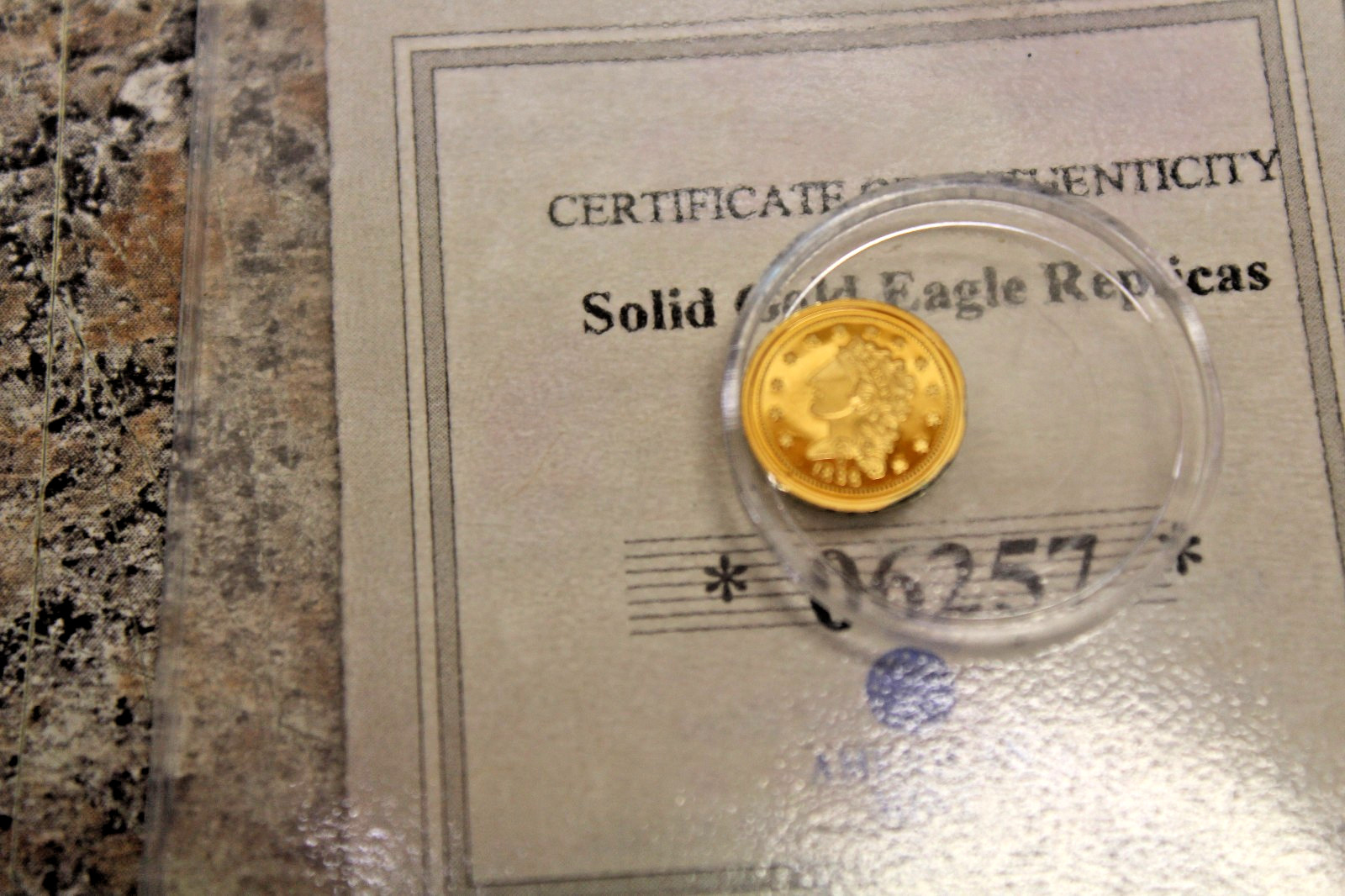 1933 Solid Gold Eagle Replica Double Eagle 11mm - 14kt (.585 Fine) Gold