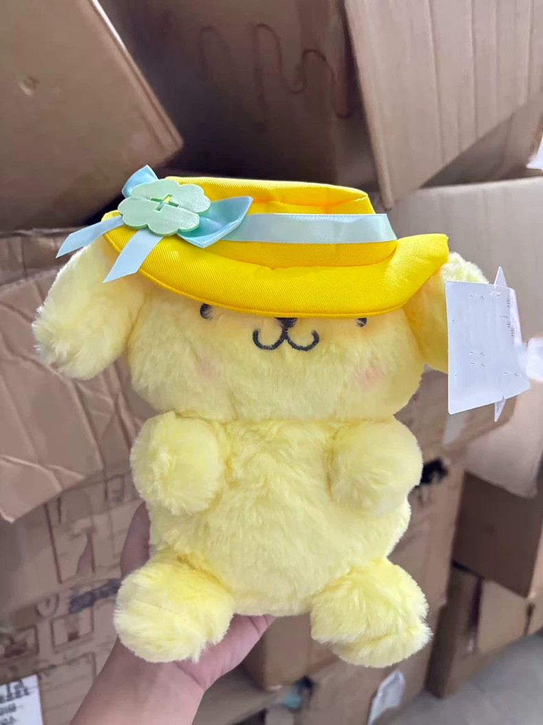 Sanrio Pom Pom Purin Yellow Little Hat Plush Toy 22 cm Sanrio Pom Pom Purin Yellow Little Hat Plush Toy 22 cm