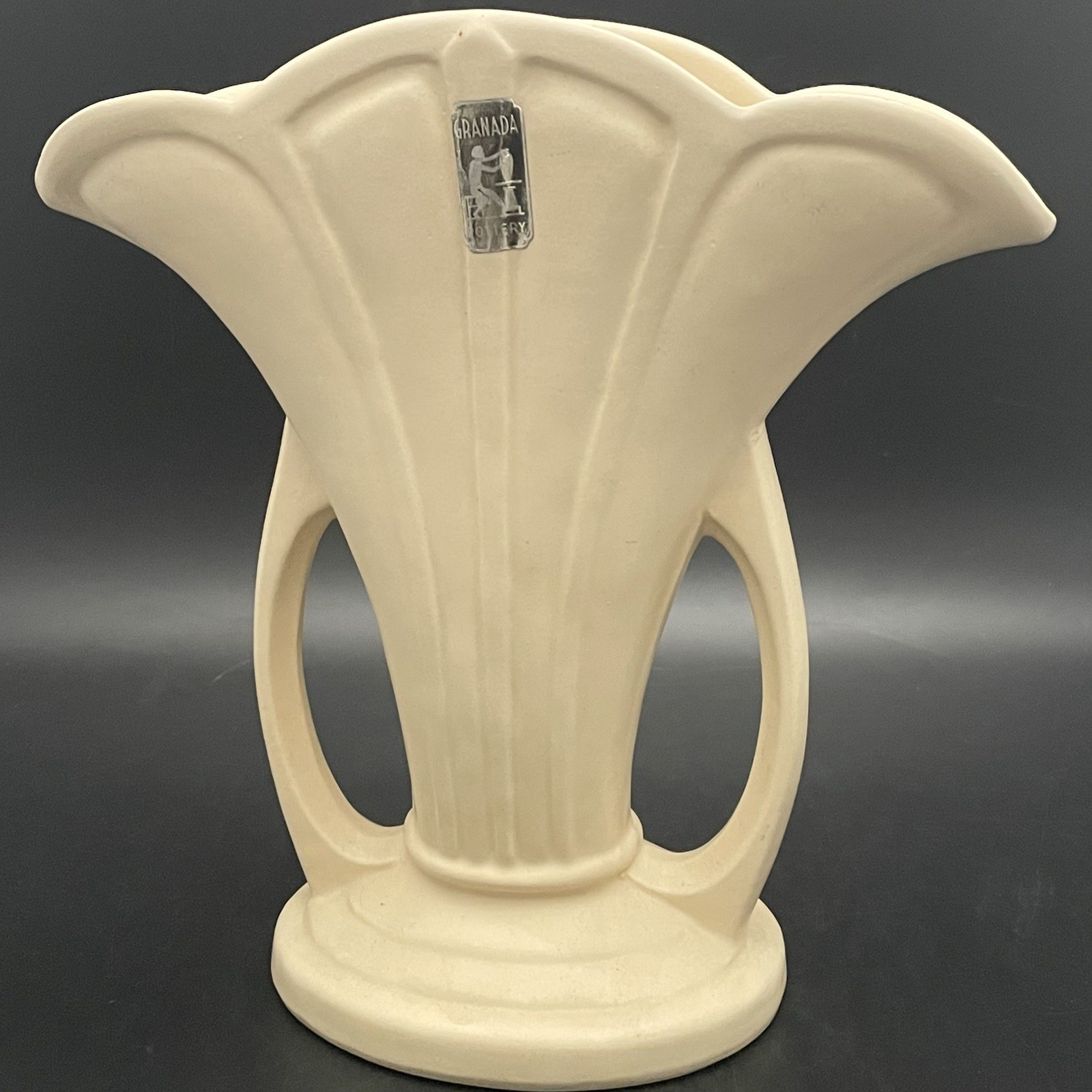 Hull Pottery White Plain Line 47-9