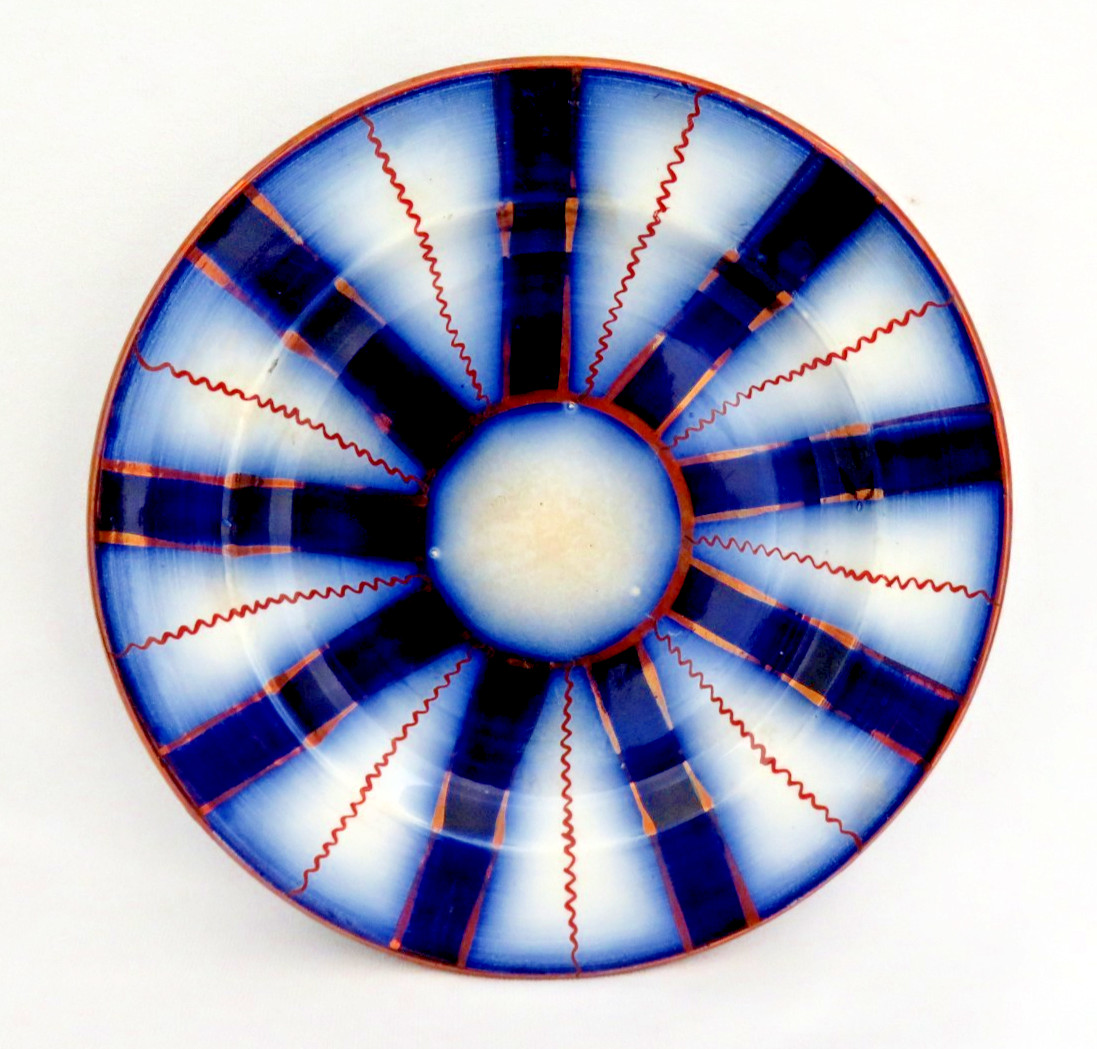 Antique 1850 Gaudy Welsh Flow Blue \