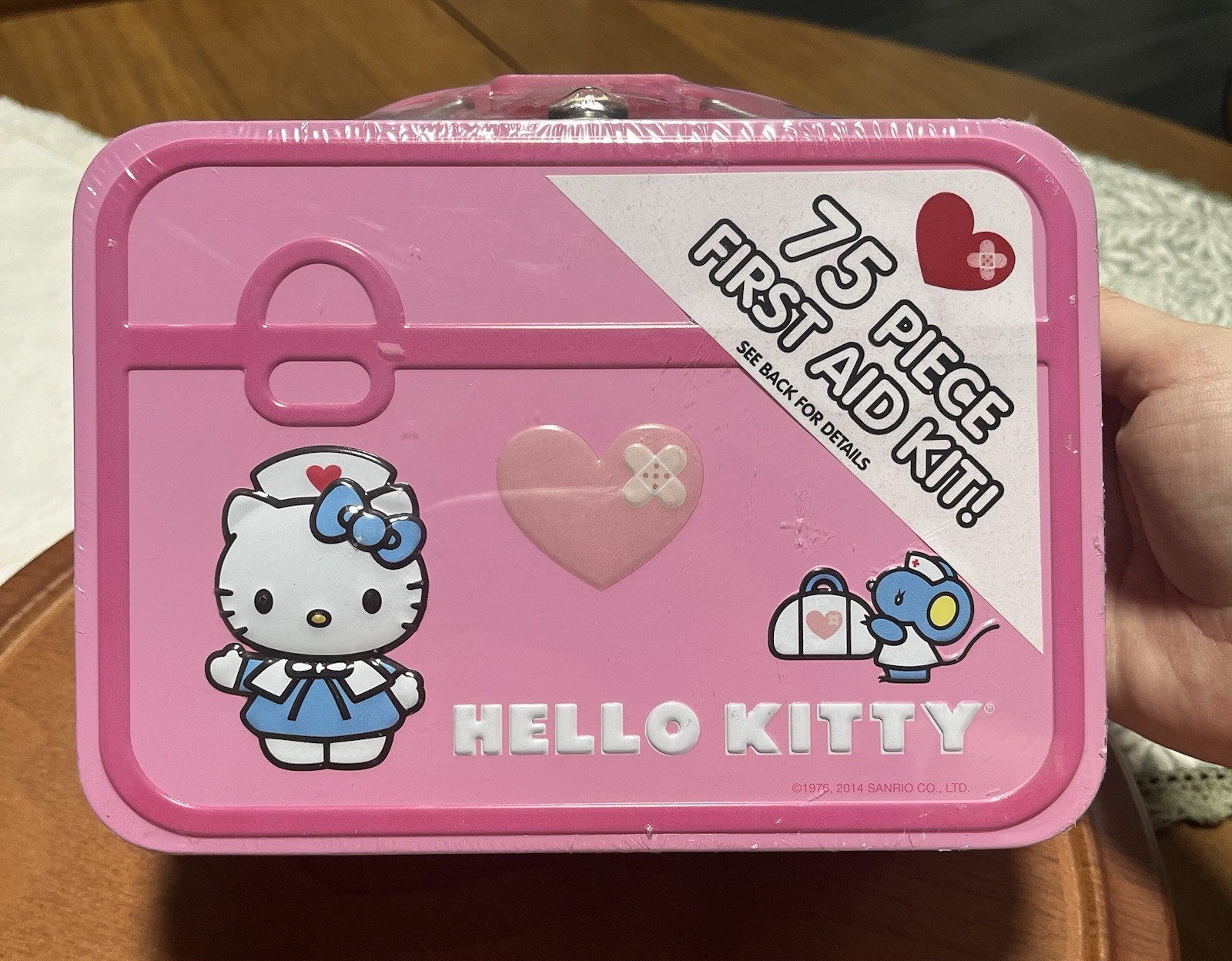 Vintage Hello Kitty First Aid Kit Tin 75-Piece Box 2014 Sanrio - Factory Sealed