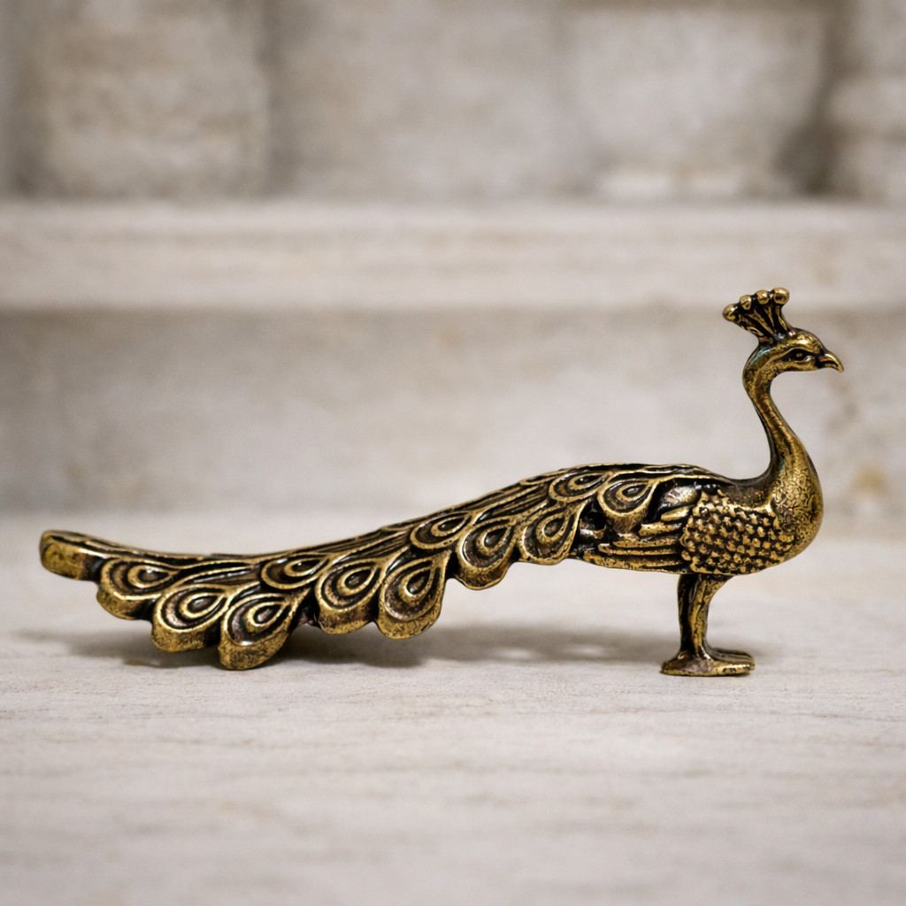Vintage Czech Metal Peacock Figurine Handmade 1980 Brass Bird Decor 4.5in Statue Vintage Czech Metal Peacock Figurine Handmade 1980 Brass Bird Decor 4.5in Statue
