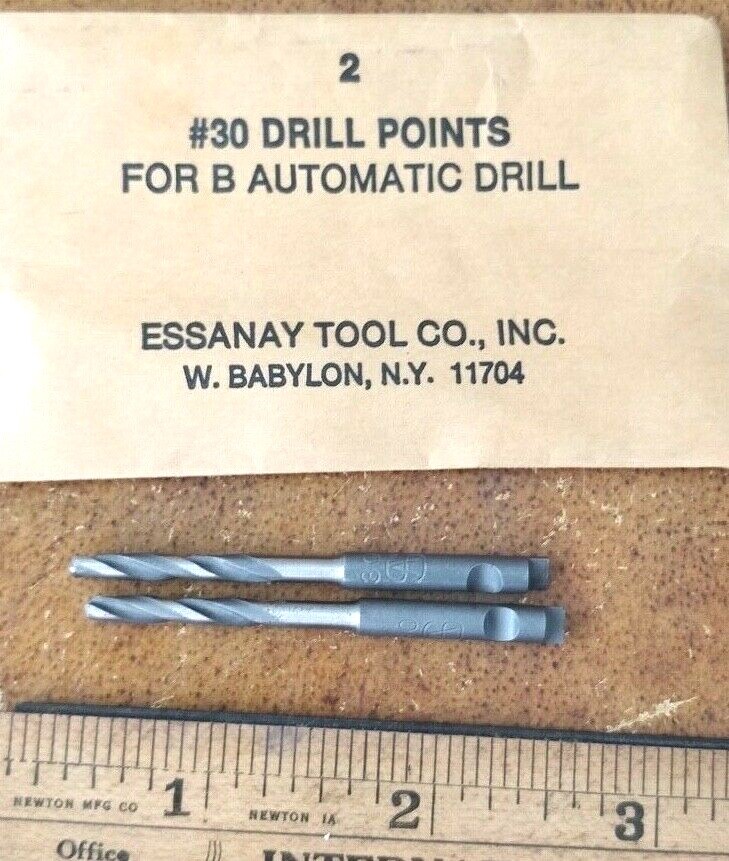 *2* #30 Essanay Push Drill Bit Point - Fits Bell Stanley Craftsman Handyman *2* #30 Essanay Push Drill Bit Point - Fits Bell Stanley Craftsman Handyman