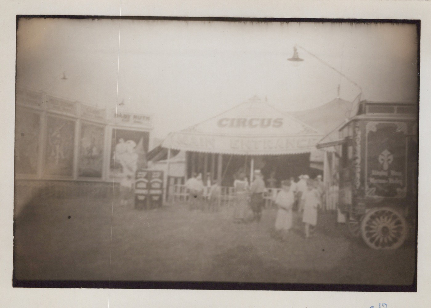 Ringling Bros RBBB Circus Midway Sideshow Banners 1930 - Original Photo