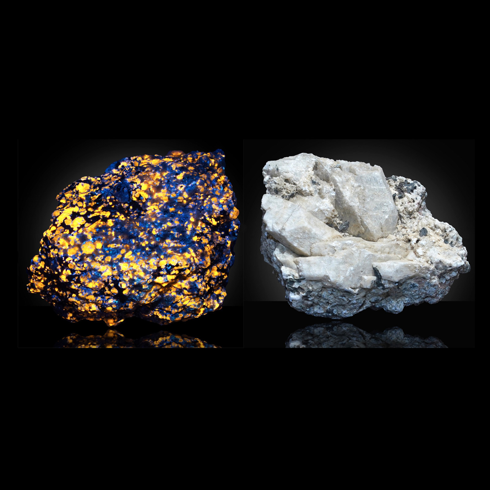 Unique Fluorescent Sodalite Greenland Large Albite Crystals