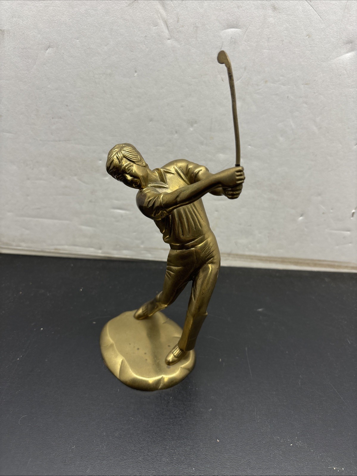 VTG Brass Golfer w/ Removable Club Statue 10” Including Club
