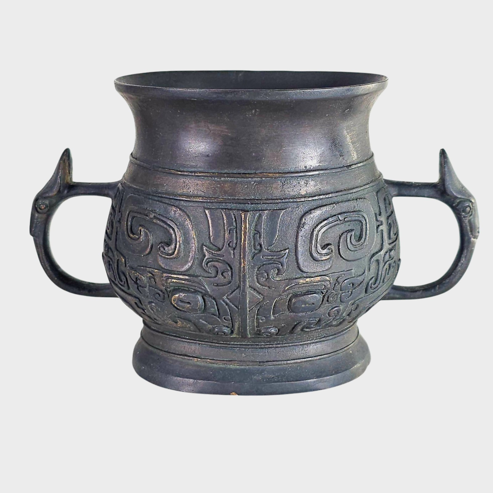 VTG Chinese Bronze Gui Vessel 4.25\
