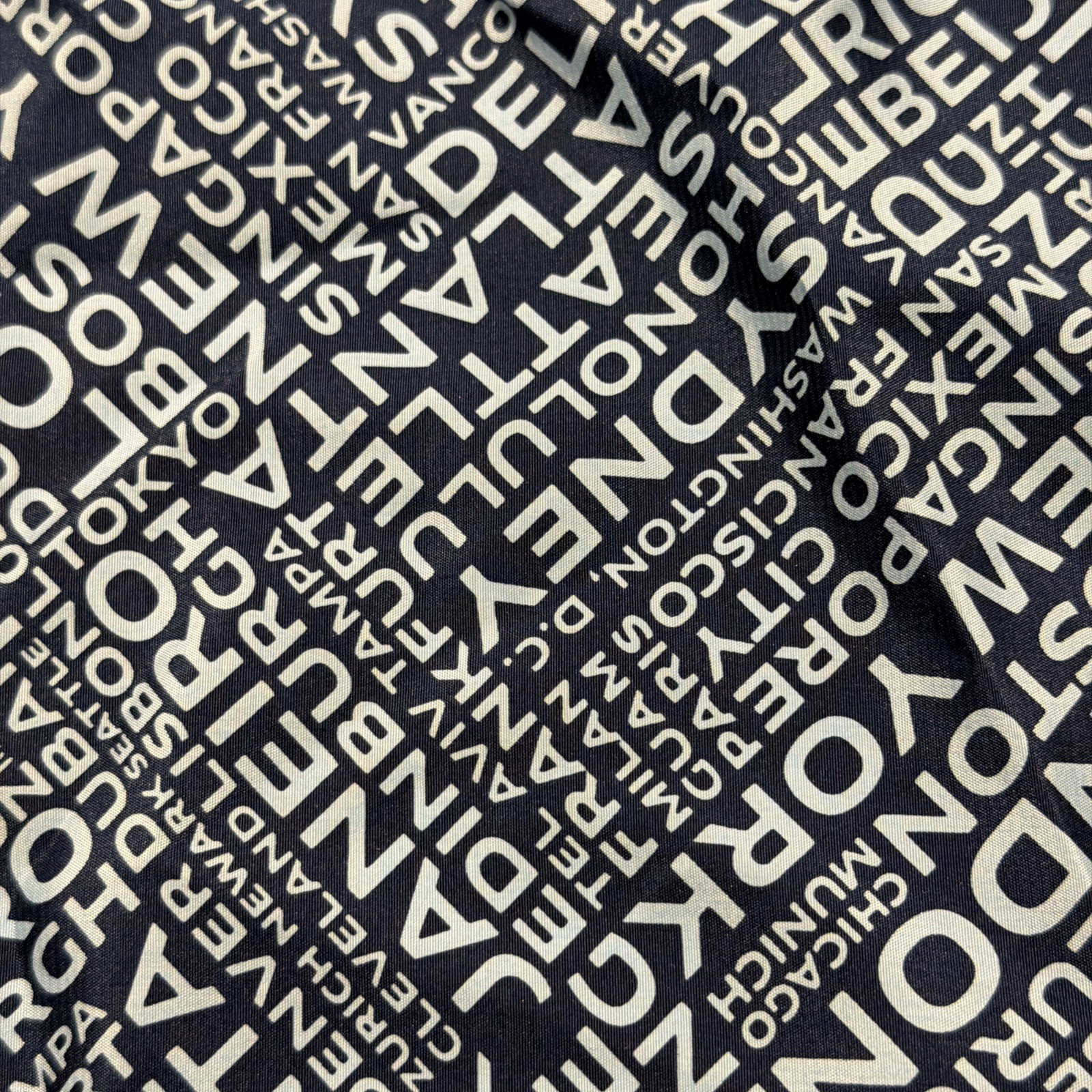 Travel Vintage World City UA Airlines scarf Dark Blue Version New Travel Vintage World City UA Airlines scarf Dark Blue Version New