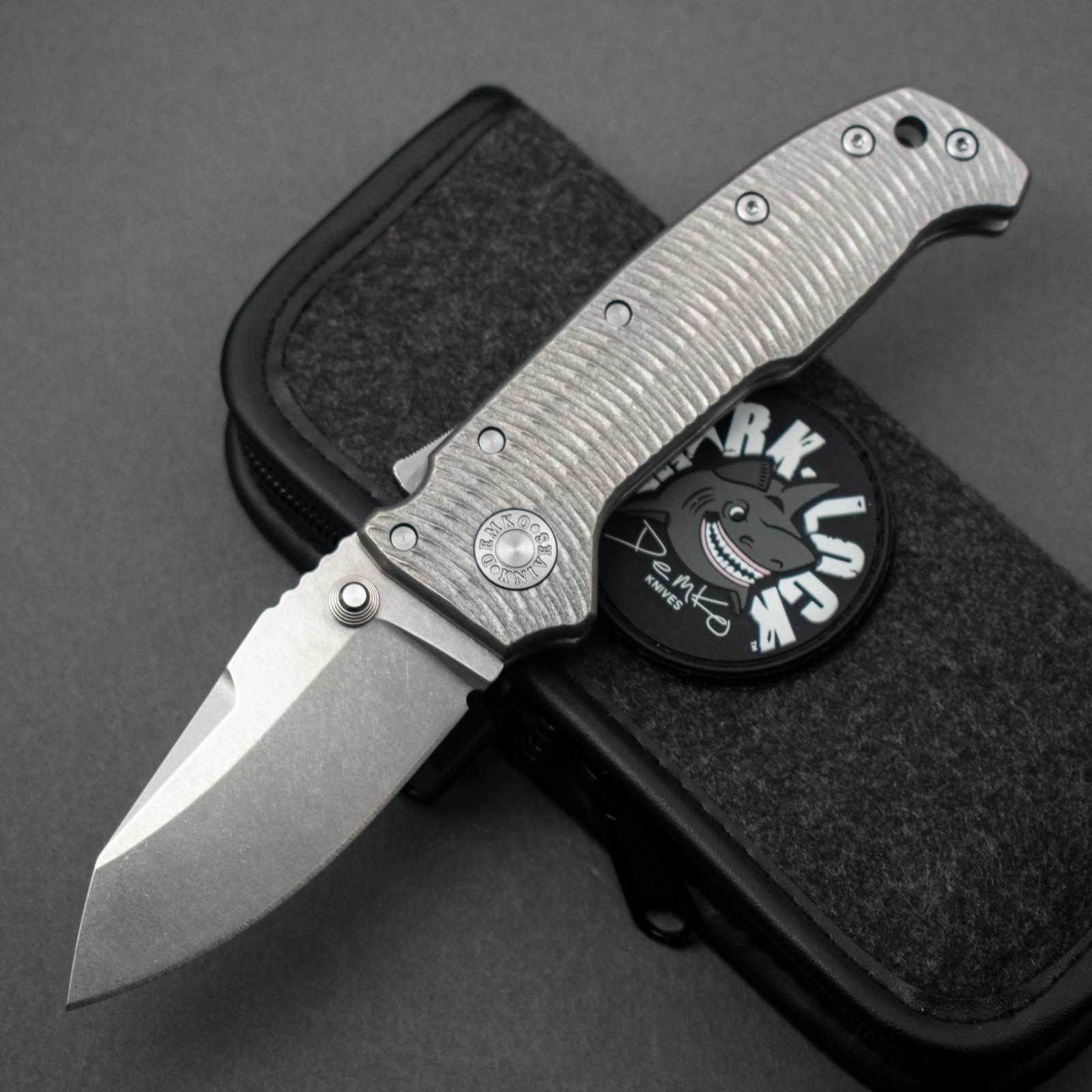 RARE Demko MG AD20 Compact WhaleShark MagnaCut, NO SLOT, Textured Titanium