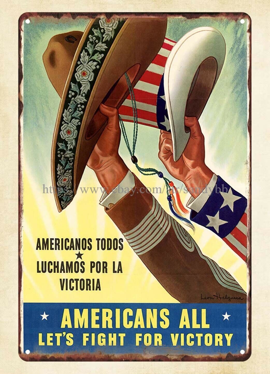 ww2 1943 Americans all, let\'s fight for victory Americanos todos victoria top