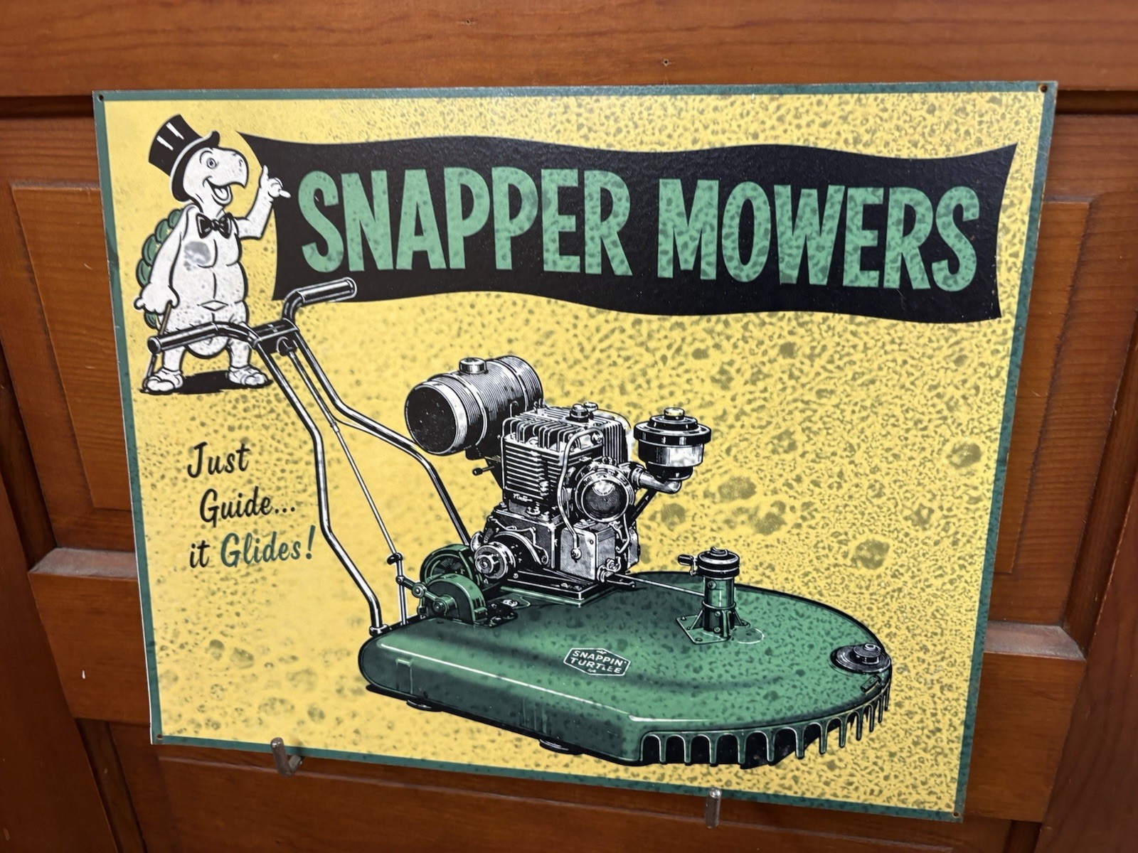 Snapper Lawn Mower Sign Advertising Antique Farm Tractor Dealer IL Parts Head