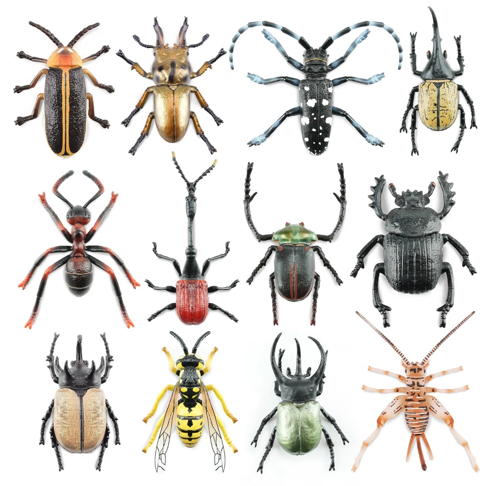 Toymany  A Lot of Insects  Animal Figurine, Realistic Collectible  Toy Set