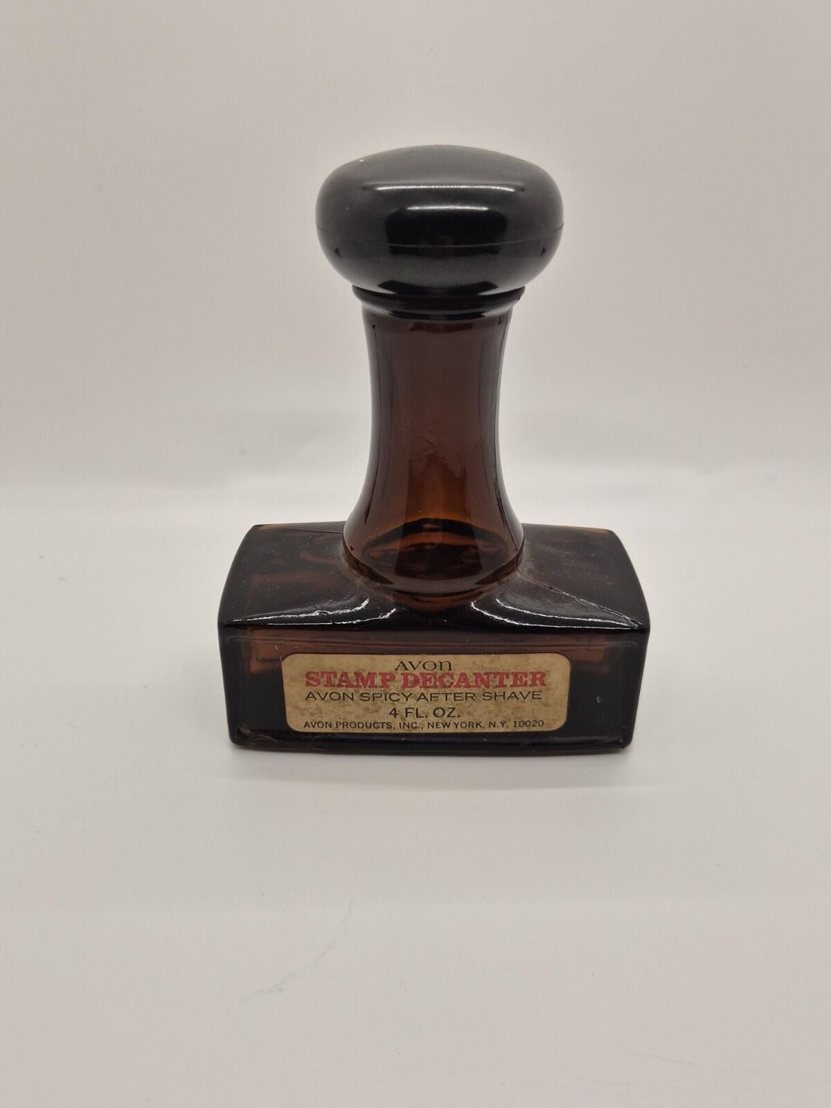 Vintage Avon Paid Stamp Cologne Bottle Glass Decanter Vintage Avon Paid Stamp Cologne Bottle Glass Decanter