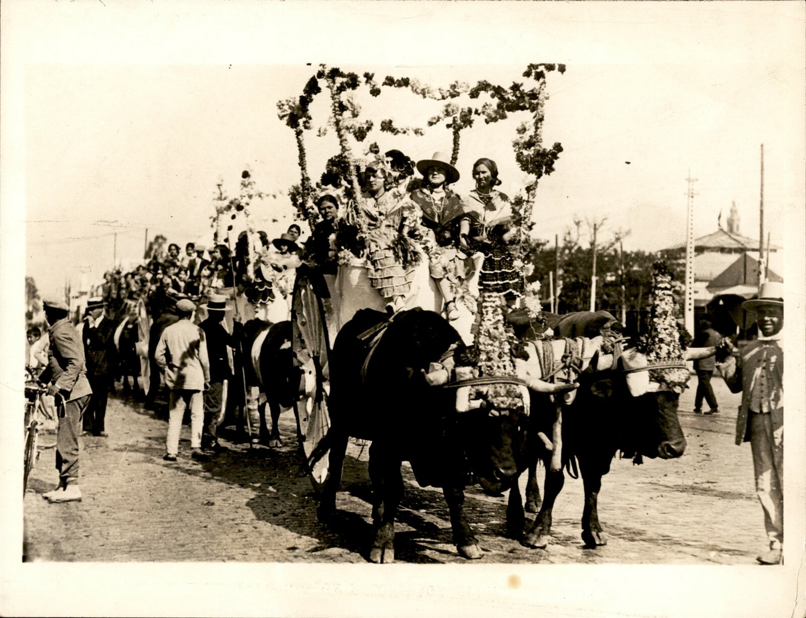 GA148 Original Underwood Photo PICTURESQUE PILGRIMAGE STAGED IN SEVILLE Spain