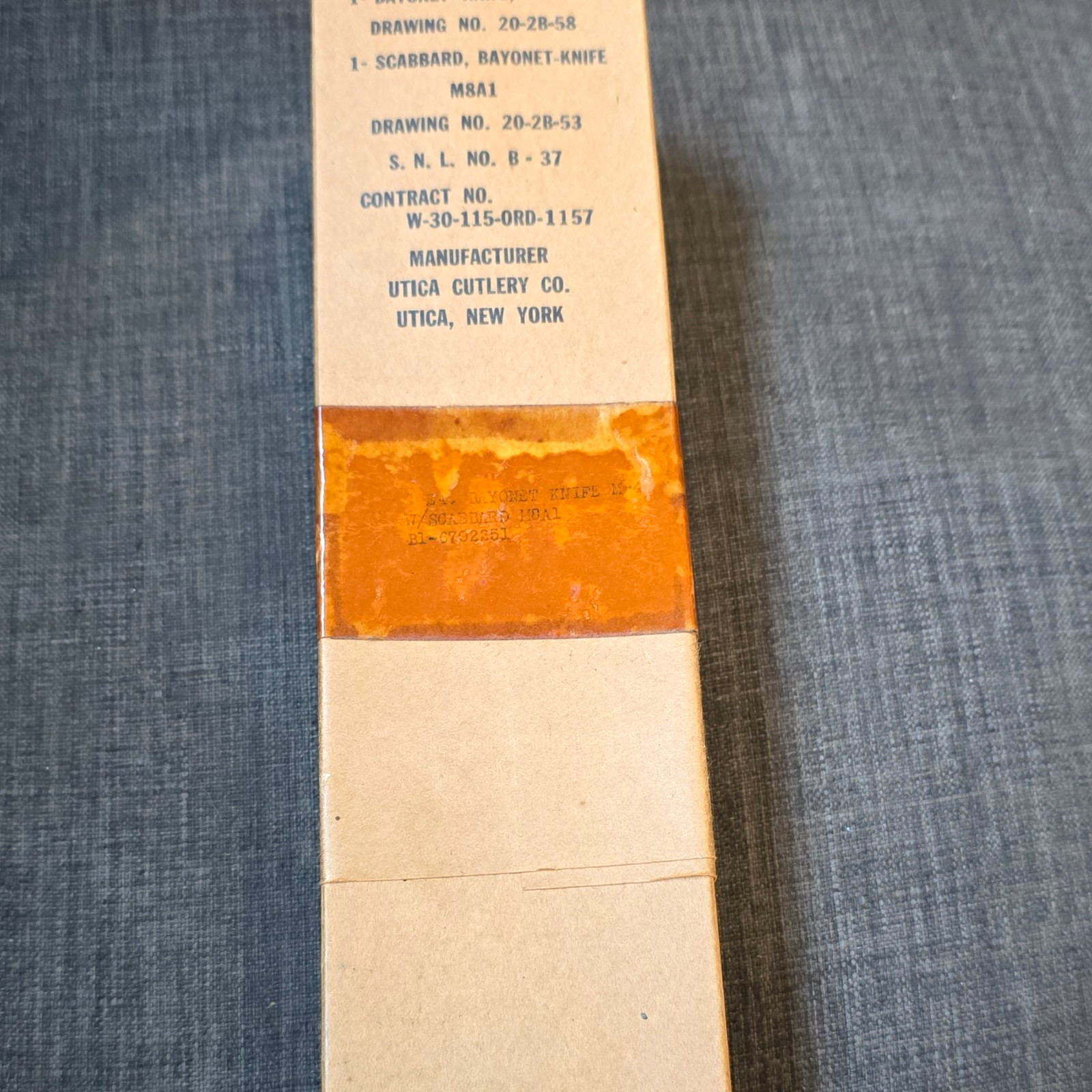 WW2 US-M4 Utica Fighting Knife With US M8A1 Scabbard Sheath WWII WW2 US-M4 Utica Fighting Knife With US M8A1 Scabbard Sheath WWII