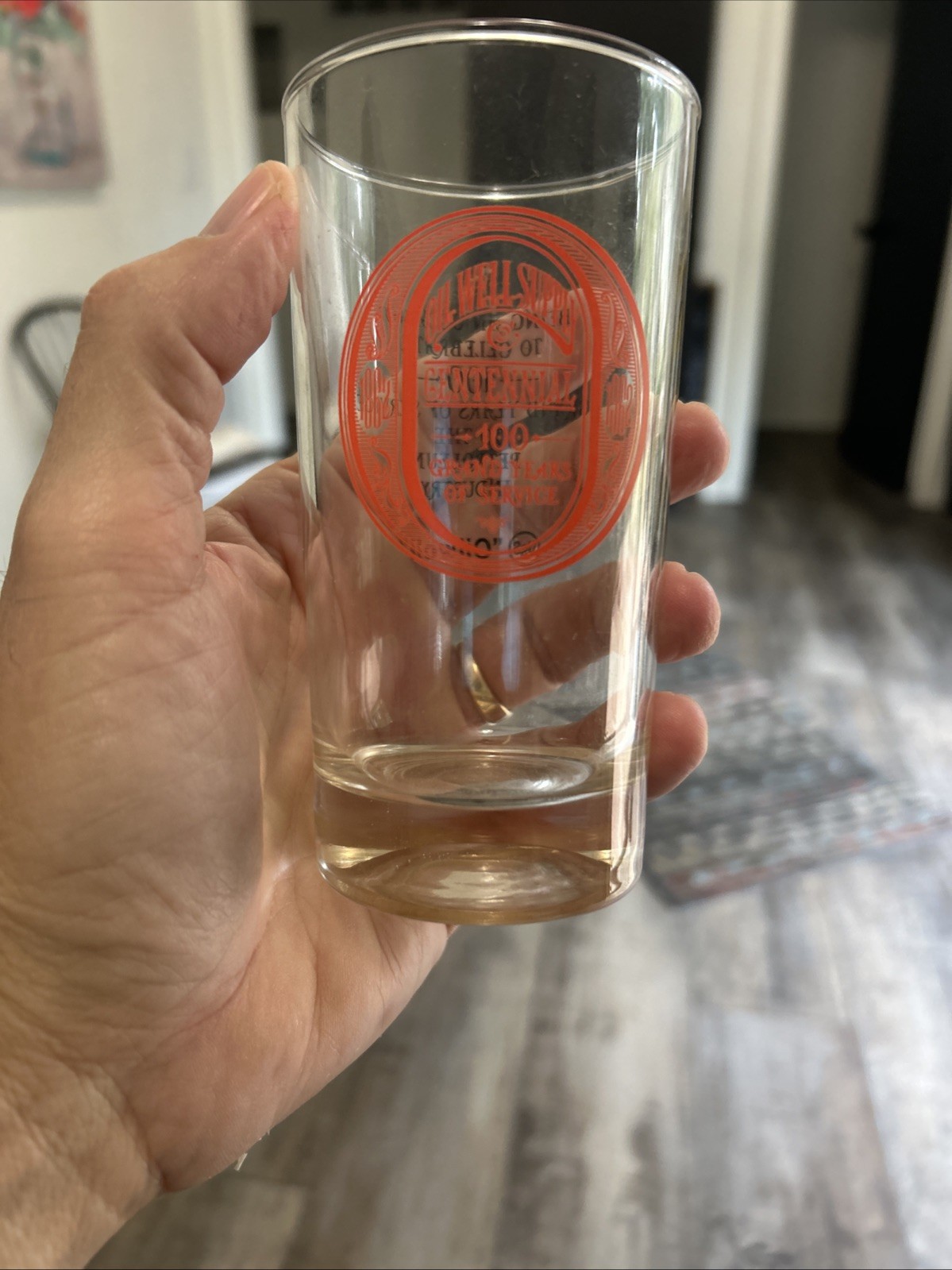 Vintage 100yr Oil Well Petroleum Industry Supply  Service Co Glass Memorabilia