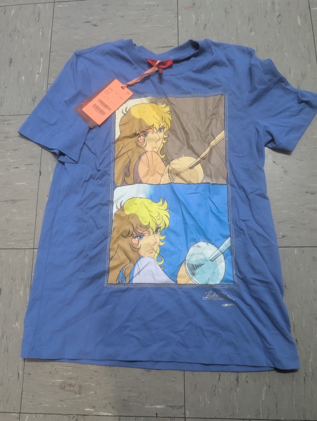 Oscar Francois de Jarjeyes The Rose of Versailles X Max&Co Size L Blu... T-Shirt