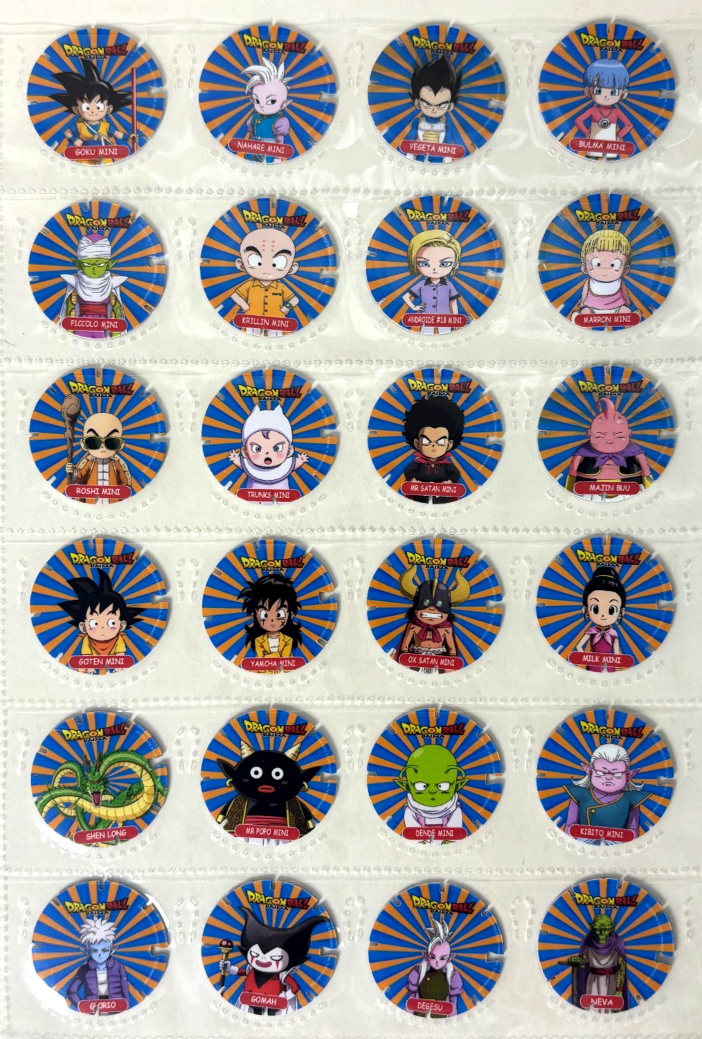 FLY TAZOS DRAGON BALL DAIMA Full Set 40/40 Peru Pogs Toei Animation 2025 GOKU