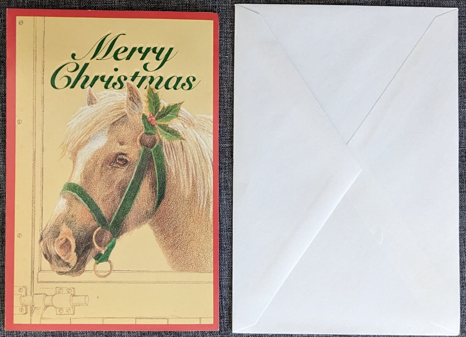 Vintage Grand Award Christmas Cards Pack Horse in Stable Equestrian & Envelopes Vintage Grand Award Christmas Cards Pack Horse in Stable Equestrian & Envelopes
