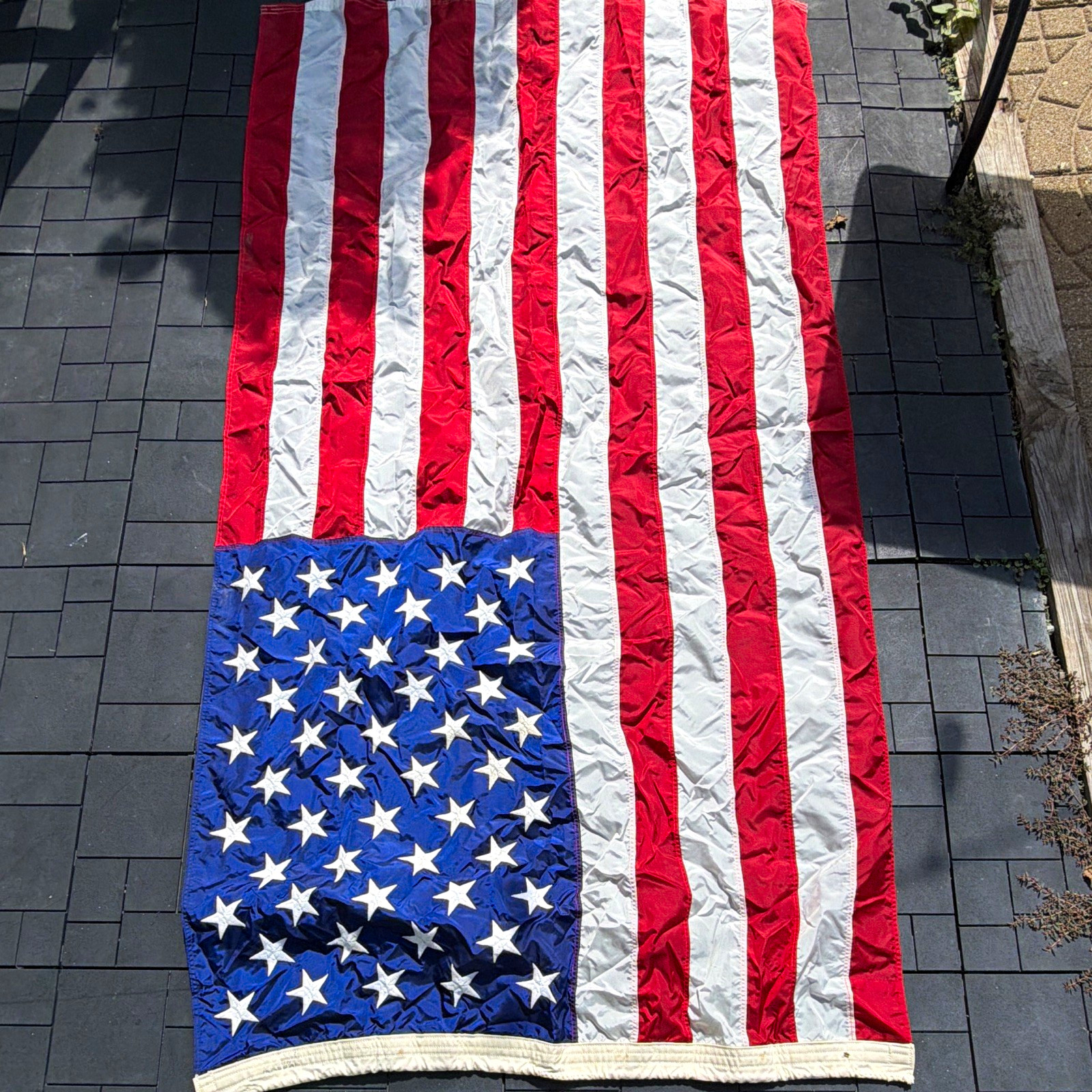 Vintage USA American Flag Stars & Stripes with Metal Grommets 1947