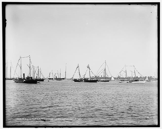 Photo:Vineyard Haven Massachusetts New York Yacht Club Fleet 1892 Yachts