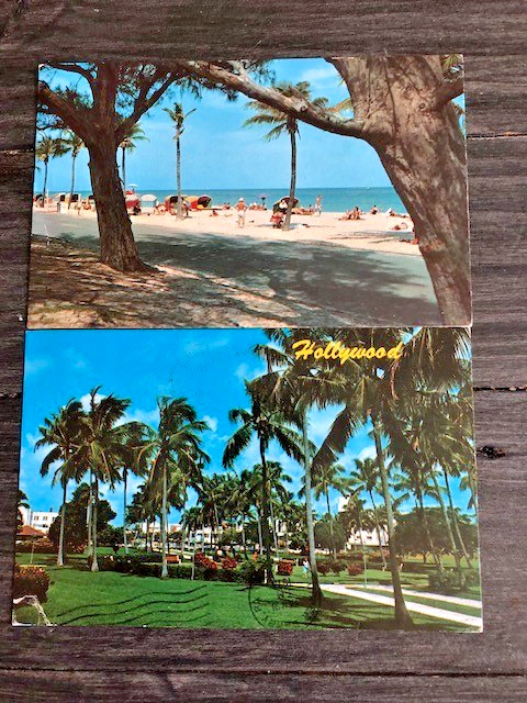 Vintage Postcards Hollywood Florida 1970's