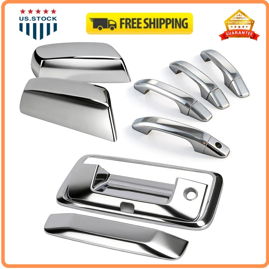 Chrome Door Handle & Mirror Cover Set for 2014-2018 Chevy Silverado GMC Sierra Chrome Door Handle & Mirror Cover Set for 2014-2018 Chevy Silverado GMC Sierra