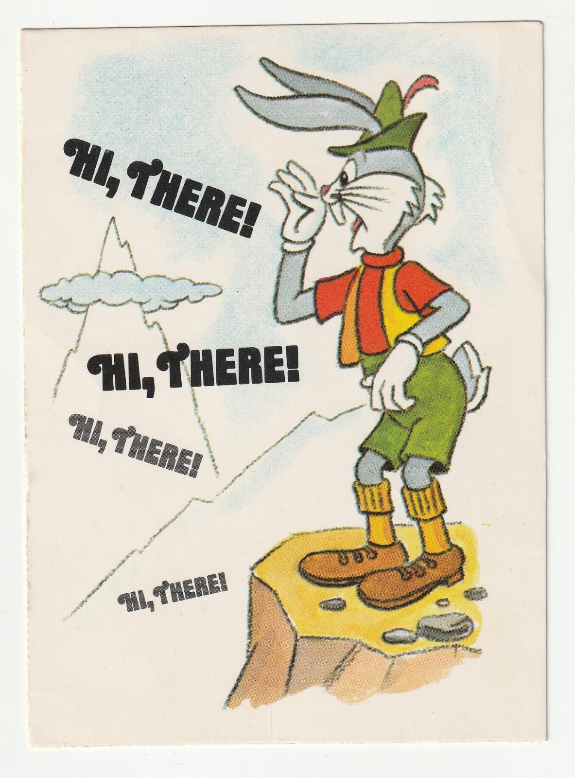 Unused 1977 Warner Brothers Cartoon Picture Postcard - Bugs Bunny - Hi There