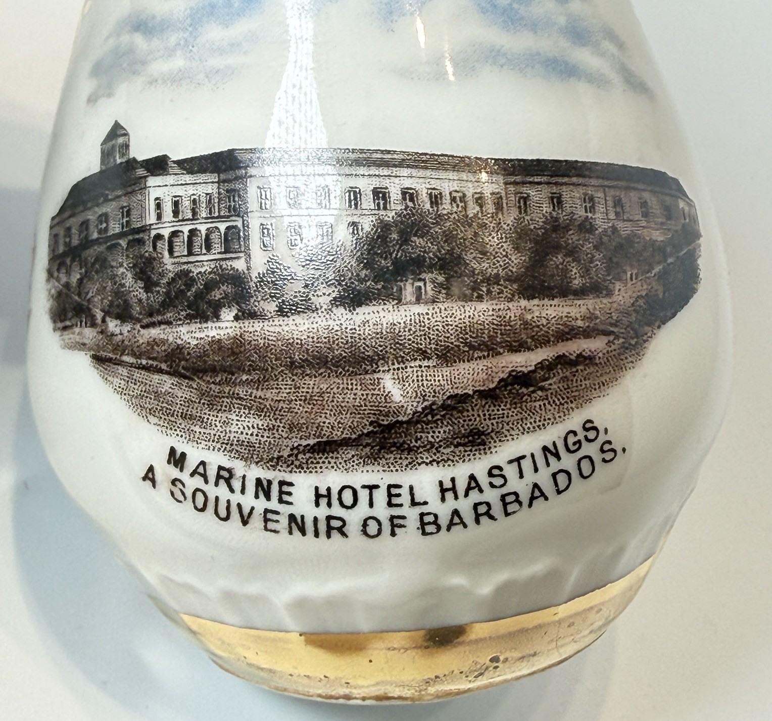 BARBADOS Antique MARINE HOTEL HASTINGS Souvenir TRINKET CREAMER BARBADOS Antique MARINE HOTEL HASTINGS Souvenir TRINKET CREAMER