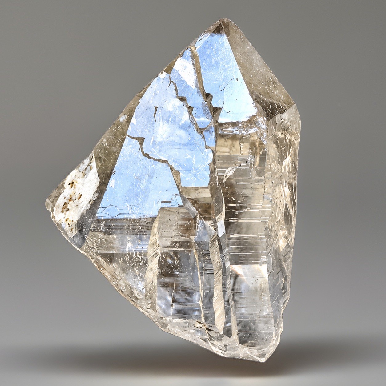 “Steps of Light” Ganesh Himalayan Circuit-Board Growth Patterns Quartz Crystal