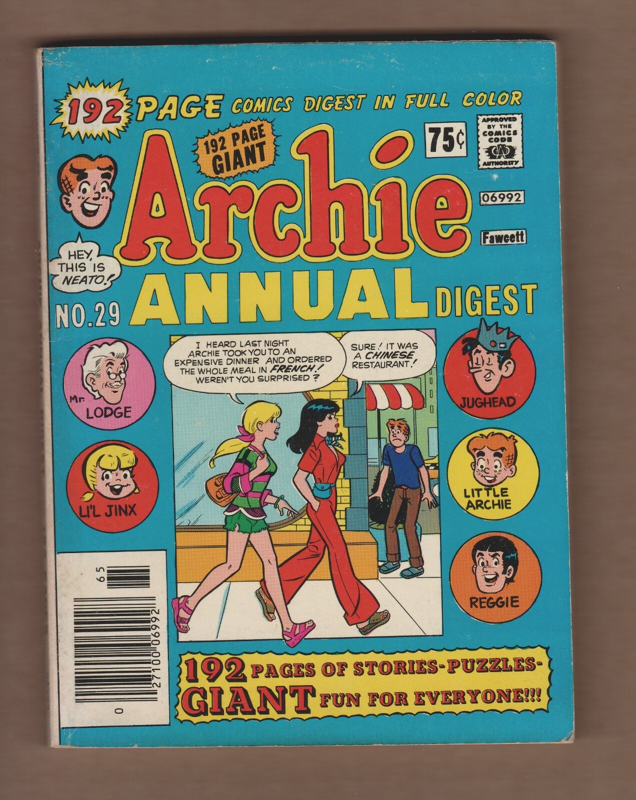 Archie Annual Digest #29 Dan DeCarlo 1976-77 Fine minus Betty Veronica