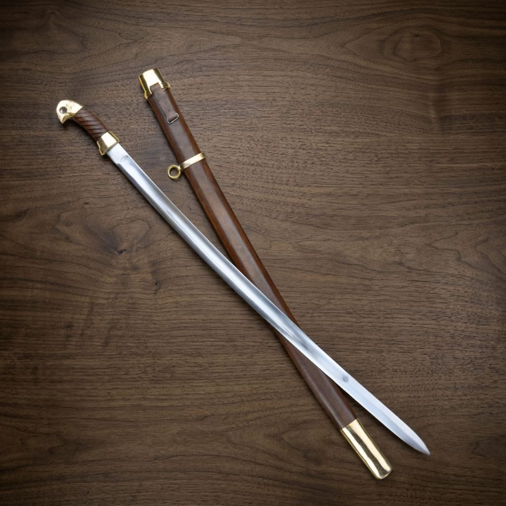 Shashka Sword Handmade Spring Steel 5160 Russian Cossack Shashka With Sheath 36