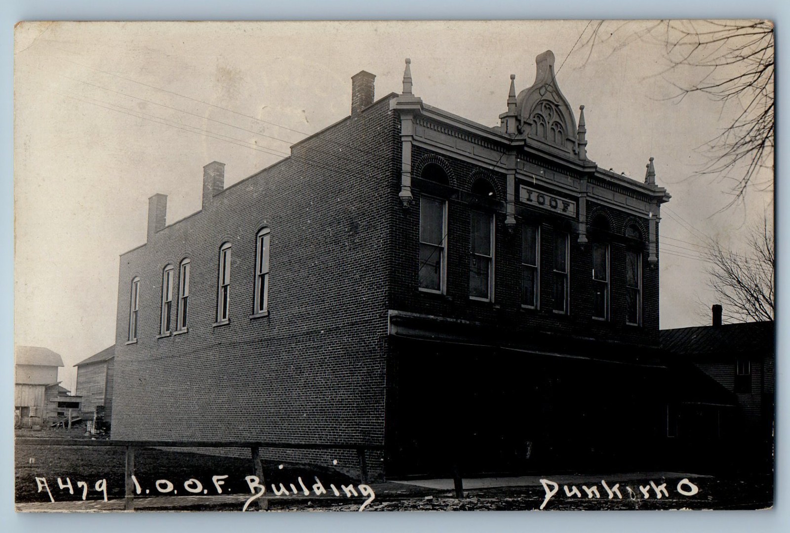 1909 I O O F Building Scene Street Dunkirk Ohio OH RPPC Photo Antique Postcard 1909 I O O F Building Scene Street Dunkirk Ohio OH RPPC Photo Antique Postcard