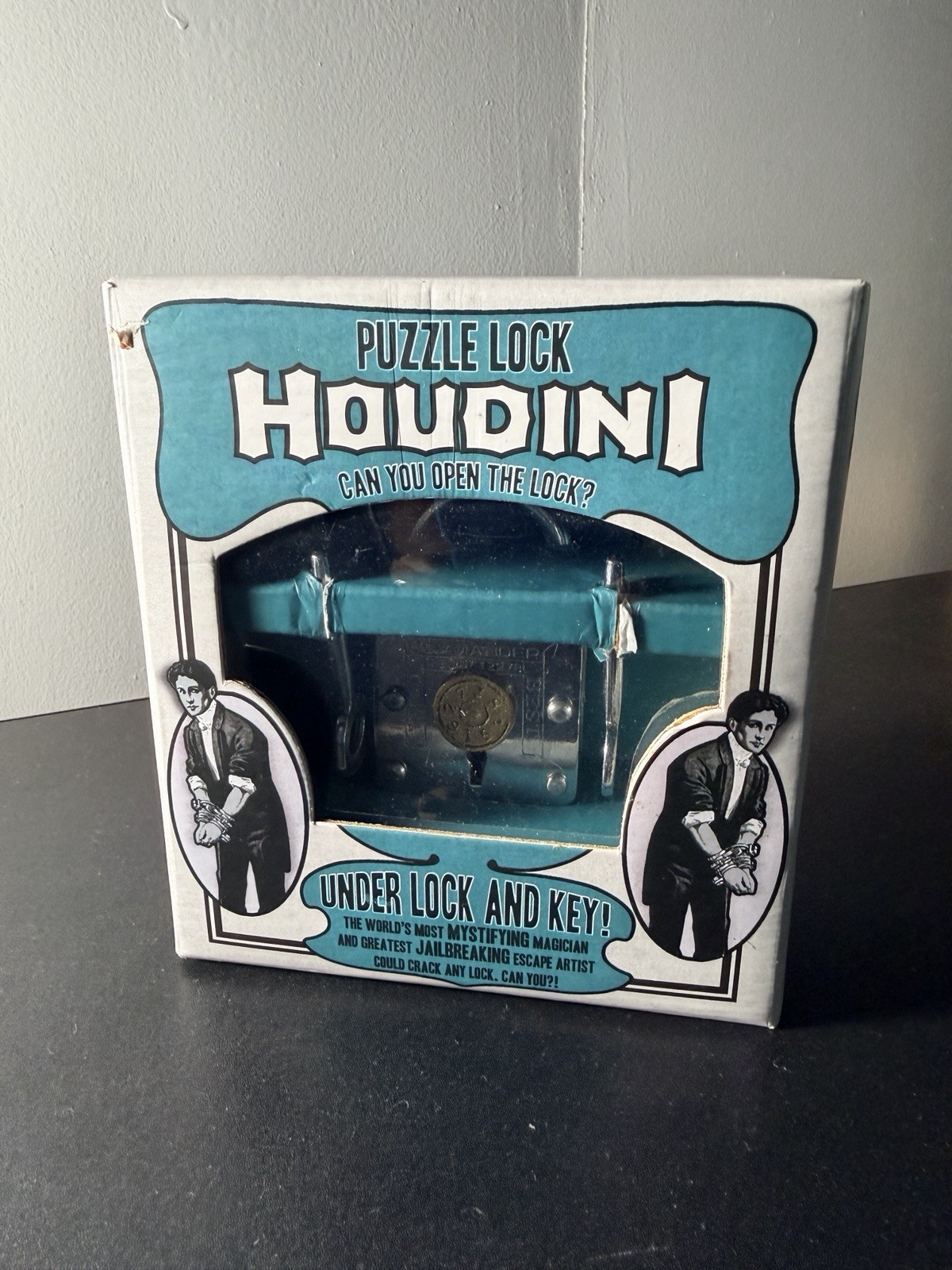 Vintage Houdini Lock & Key Padlock Puzzle Magic Trick - Trick Lock