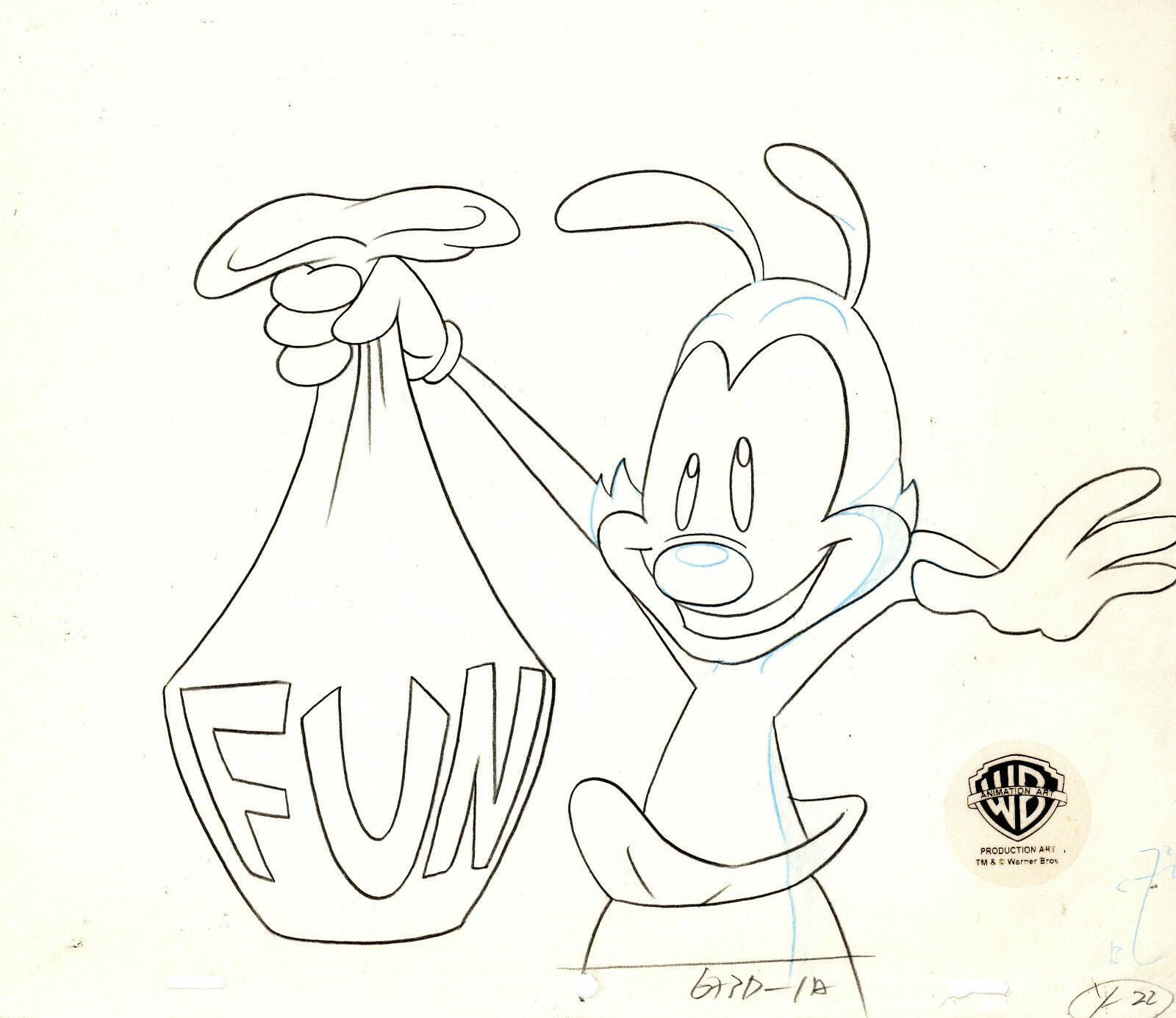 Animaniacs- Wakko Original Production Drawing