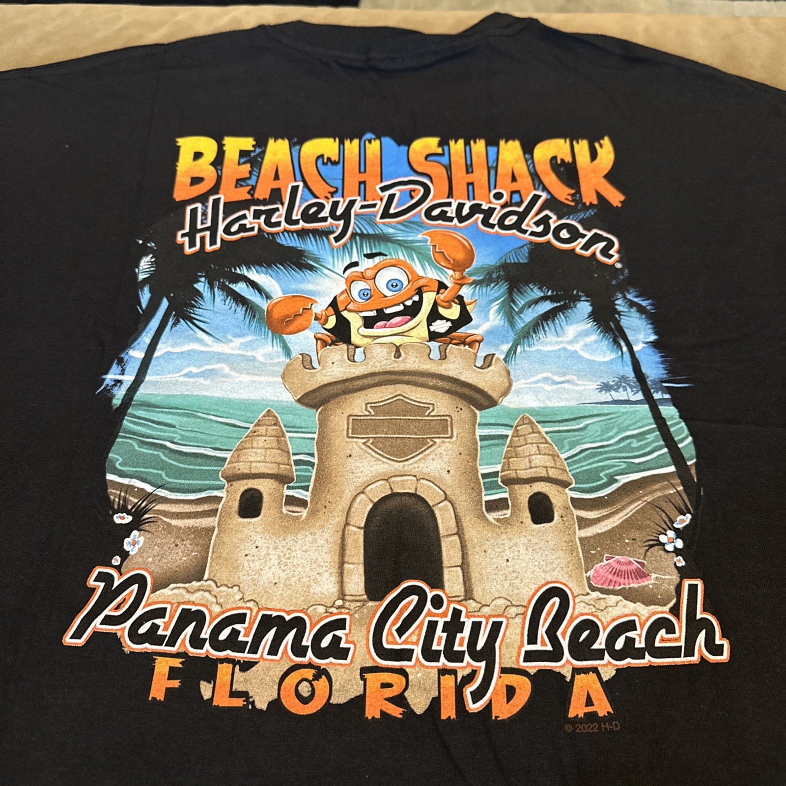 New Panama City Beach Shack Harley-Davidson Florida Graphic T-Shirt Size XL