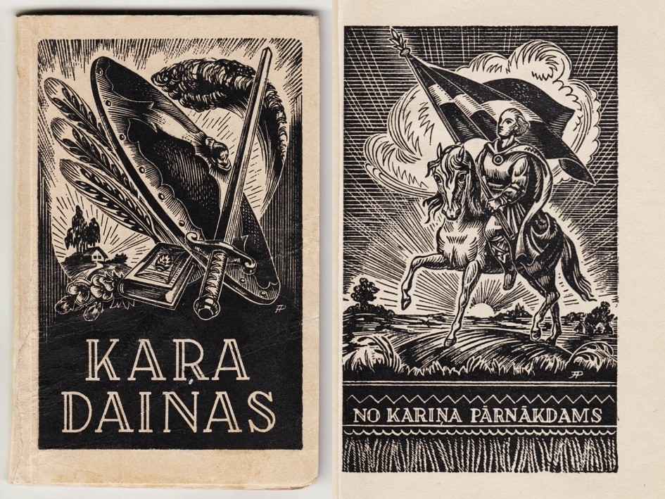 1943 Latvia LETTLAND WW II German Occup WAR SONGS for LATVIAN LEGION Kara Dainas