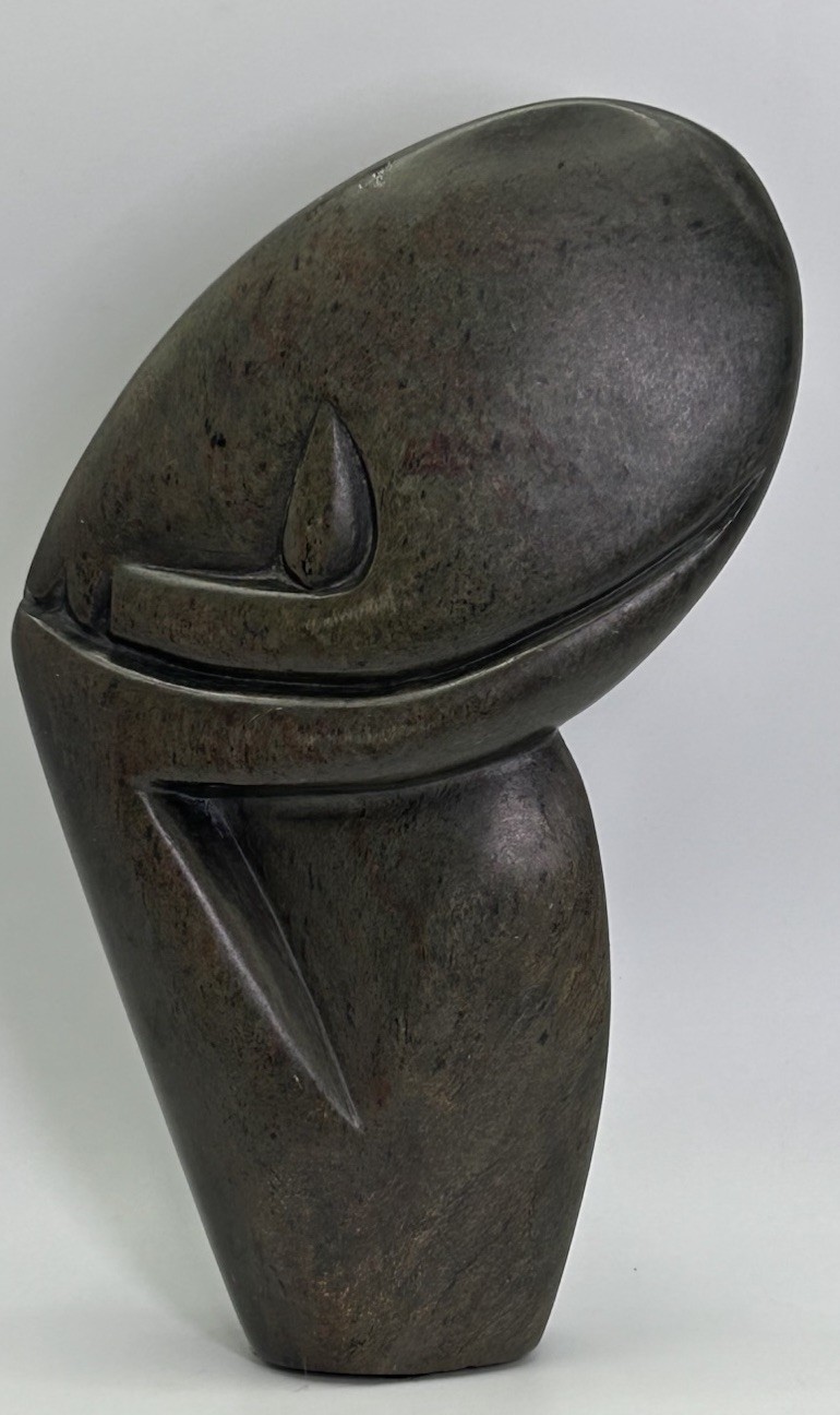 Vintage Zimbabwe Shona Stone Sculpture Signed Abstract Serpentine Art Piece 7.5” Vintage Zimbabwe Shona Stone Sculpture Signed Abstract Serpentine Art Piece 7.5”