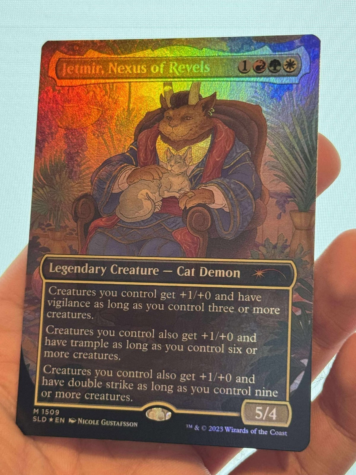 1X FOIL Jetmir, Nexus of Revels BORDERLESS DOUBLE SIDED MINT MTG Magic SLD 1509
