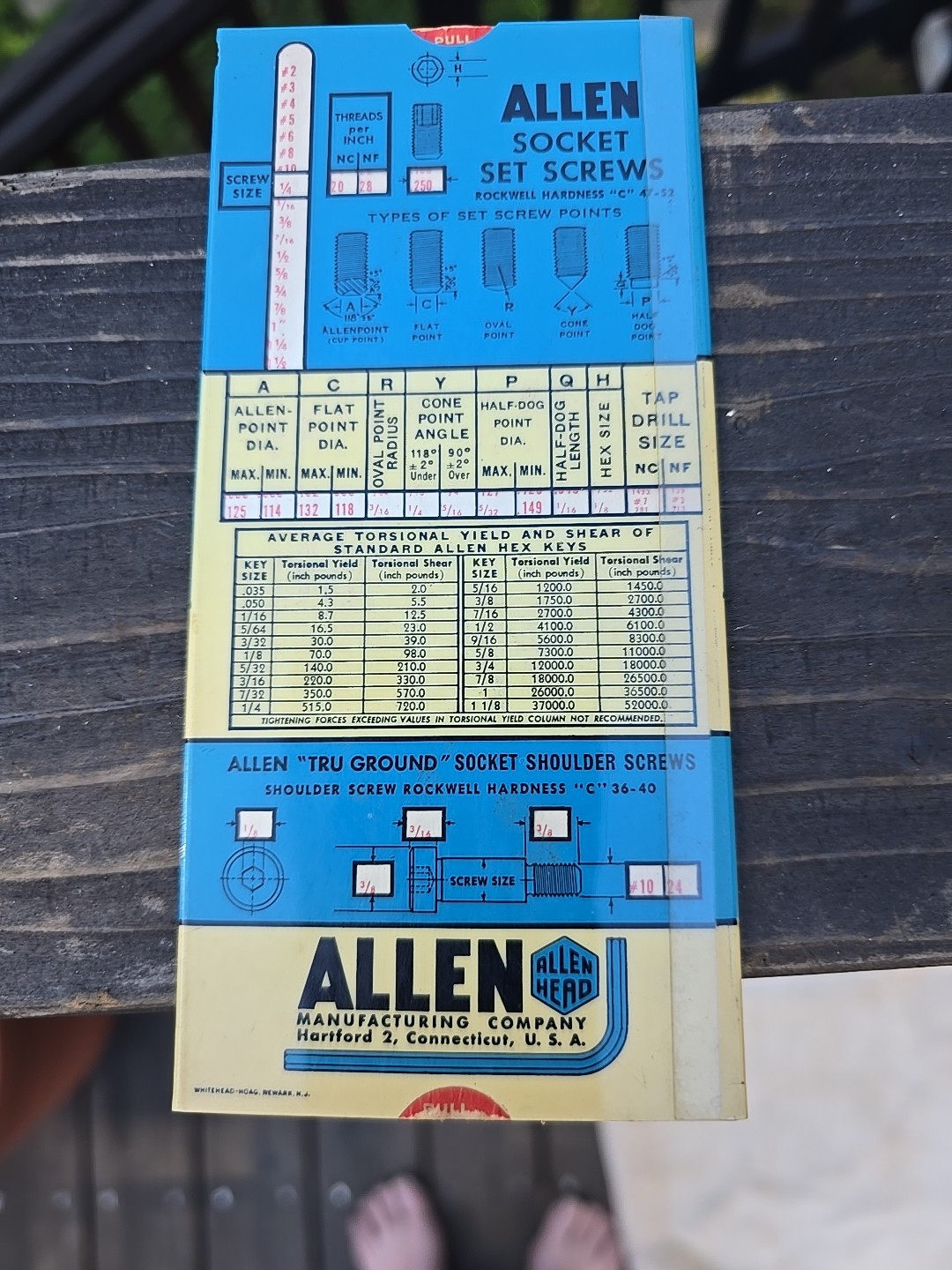Vintage Allen Manufacturing Screw Slide Rule 1955