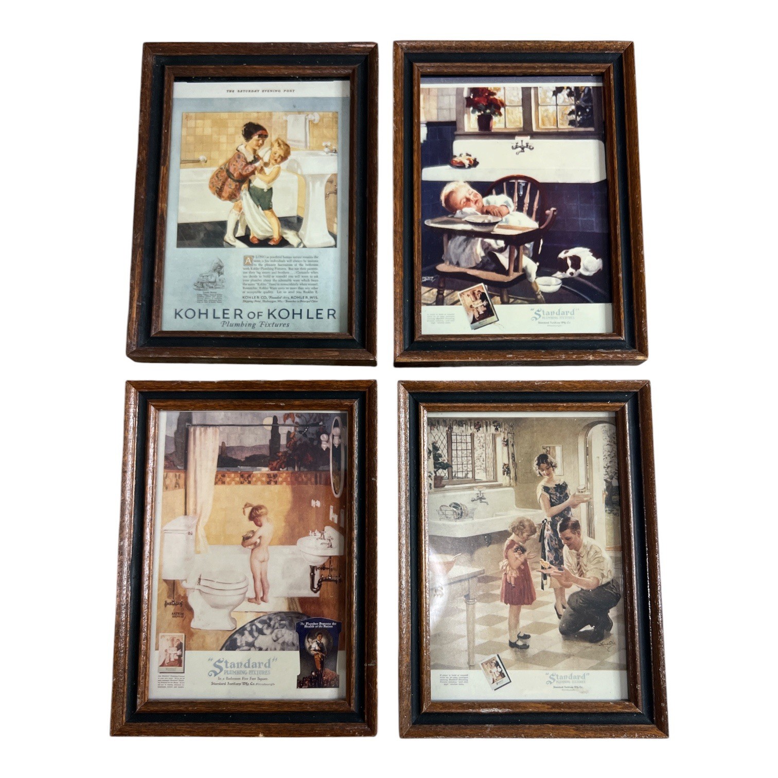 Antique 1925 1926 Magazine Print Ad Lot 4 KOHLER Standard Plumbing Boarded Antique 1925 1926 Magazine Print Ad Lot 4 KOHLER Standard Plumbing Boarded